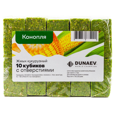 Жмых Dunaev кукурузный (конопля)