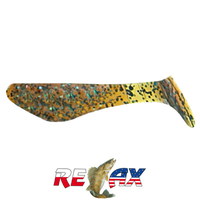 Виброхвост Relax Kopyto 1.0" Standart (S101 motor oil-green glitter)
