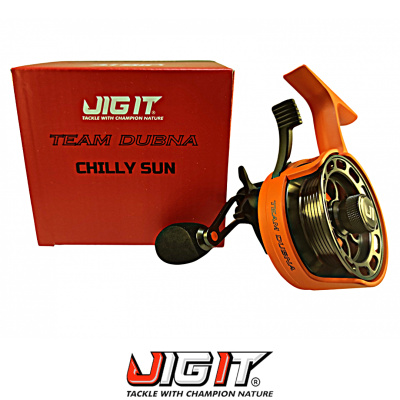 Катушка зима Jig It Team Dubna Chilly Sun (CS-R, 3.6:1, 7+1rb, 193гр.orange black правая)
