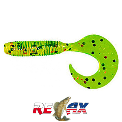Твистер Relax 2.0" Standart (TS017 chartreuse white)