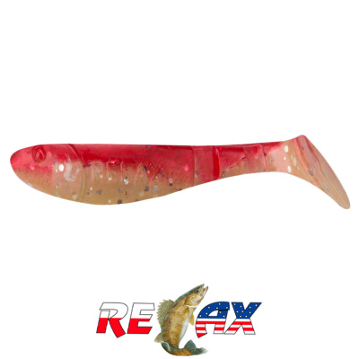 Виброхвост Relax Kopyto 2.5" Standart (S039 red pearl-silver glitter)