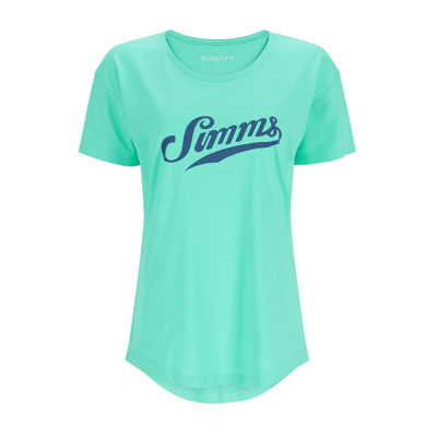 Футболка Simms Women's Script T-Shirt (Gulf Blue, XS)