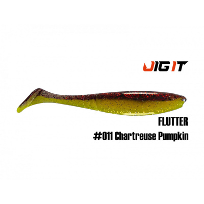 Виброхвост Jig It Flutter 4.4 Squid (011 chartreuse pumpkin)