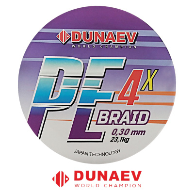 Шнур Dunaev Braid PEx4 150м Multicolor (0,30, 23,1kg)
