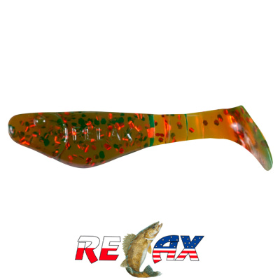 Виброхвост Relax Kopyto 2.0" Standart (S298 motor oil-red glitter)