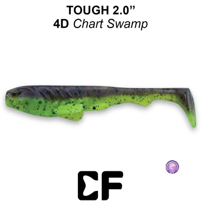 Виброхвост CF Tough 2.0" (71-50-4d-6 UV chart swamp Кальмар)
