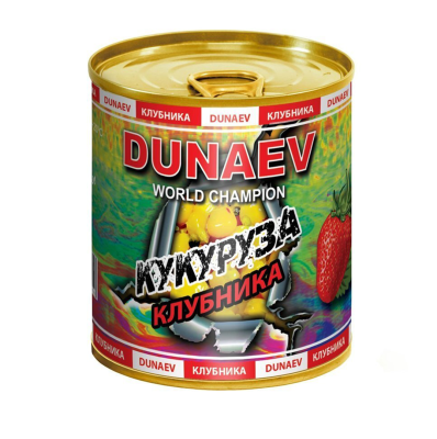 Добавка Dunaev для прикормки м/банка 320g (кукуруза клубника)