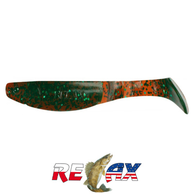 Виброхвост Relax Kopyto 4.0"L Standart (S101 motor oil-green glitter)