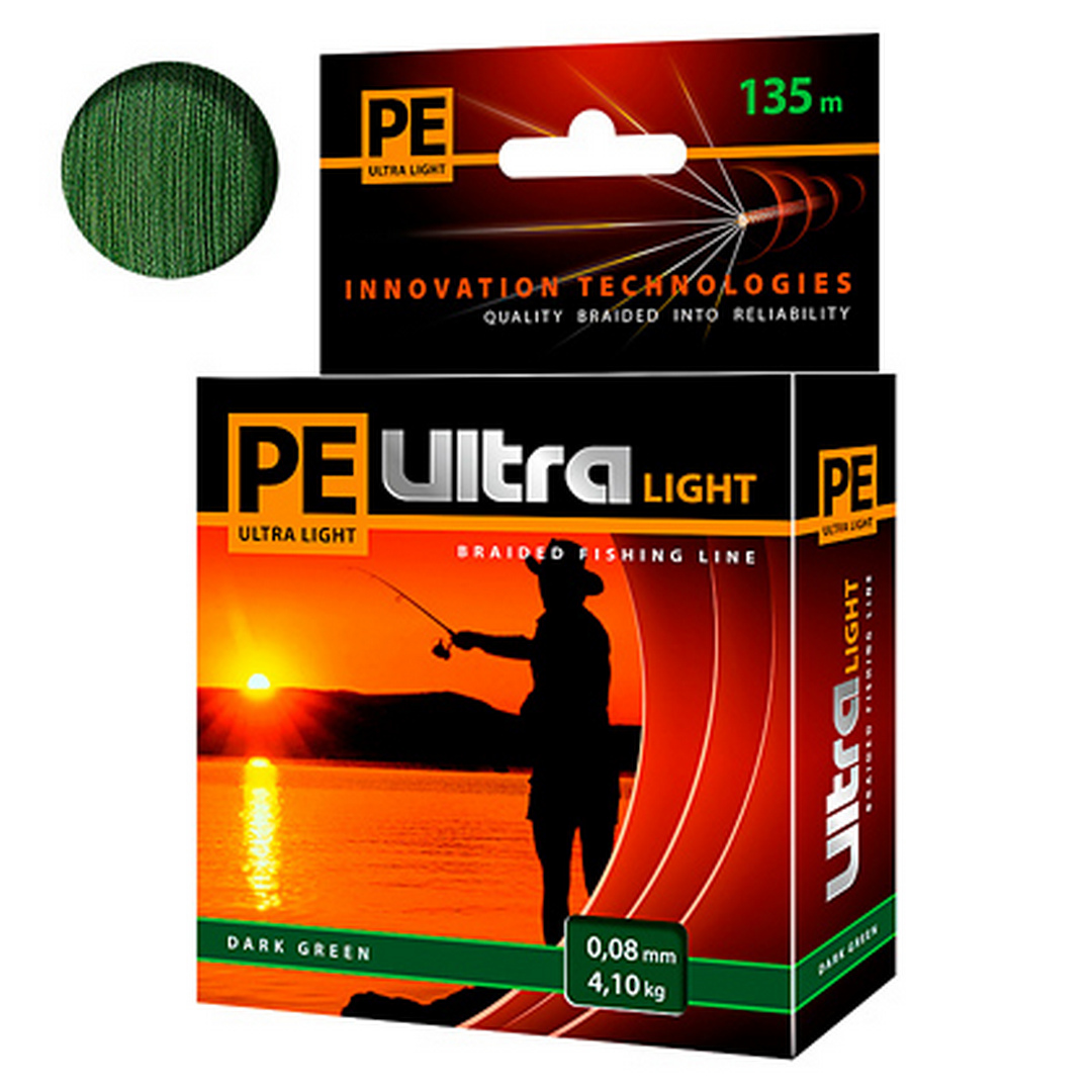 Шнур Aqua PE Ultra Light D.Green 008