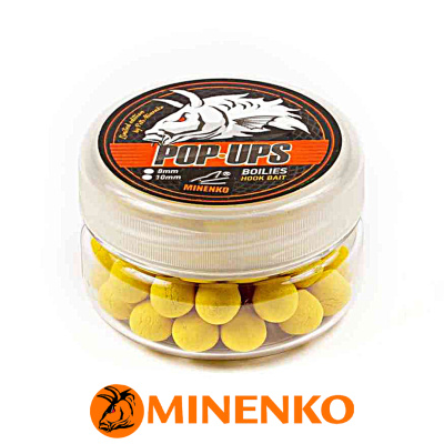 Бойлы Minenko Pop-Up плавающие 10мм (Honey Fluo (мёд))