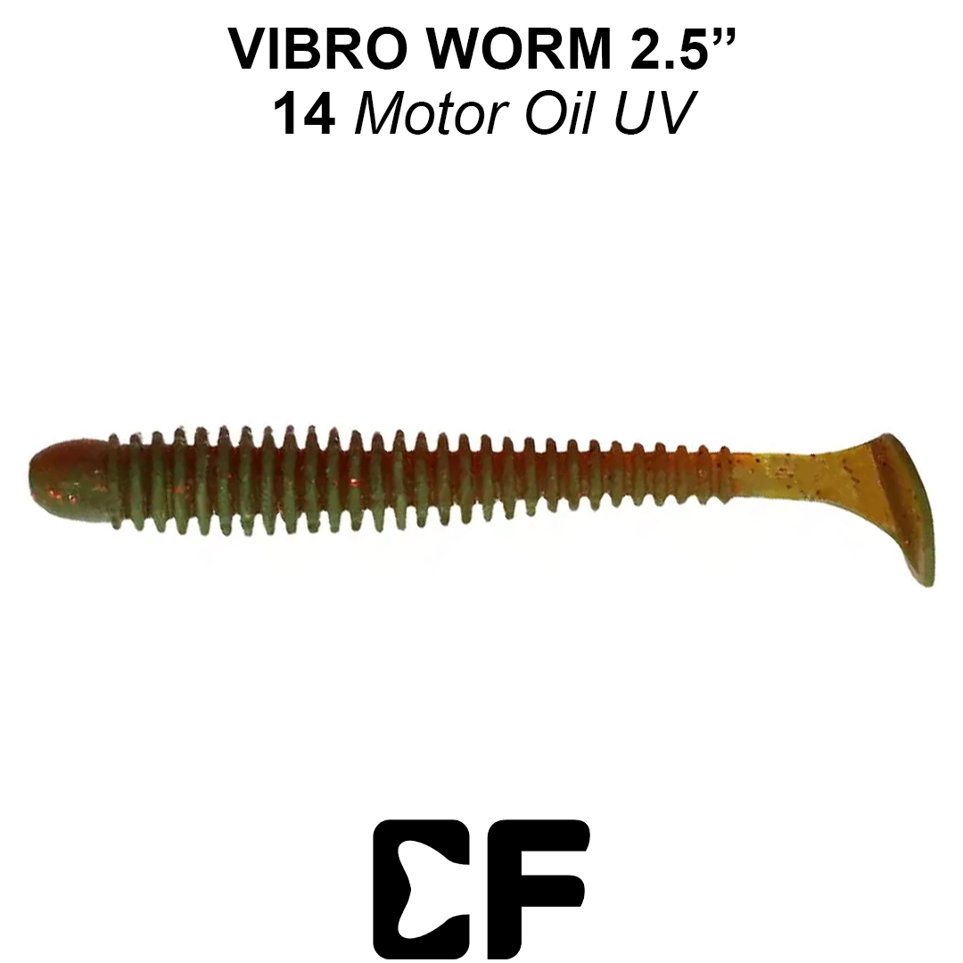 Виброхвост Crazy Fish Vibro Worm 2.5 14 0