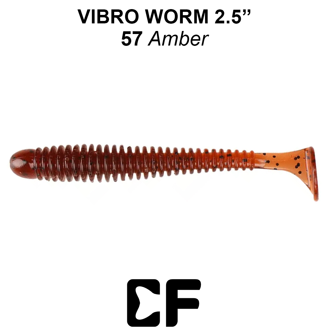 Виброхвост Crazy Fish Vibro Worm 2.5 57 0