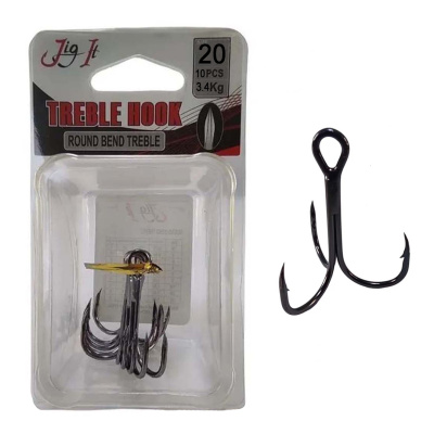 Тройник Jig It Round bend Treble hooks (№ 20)