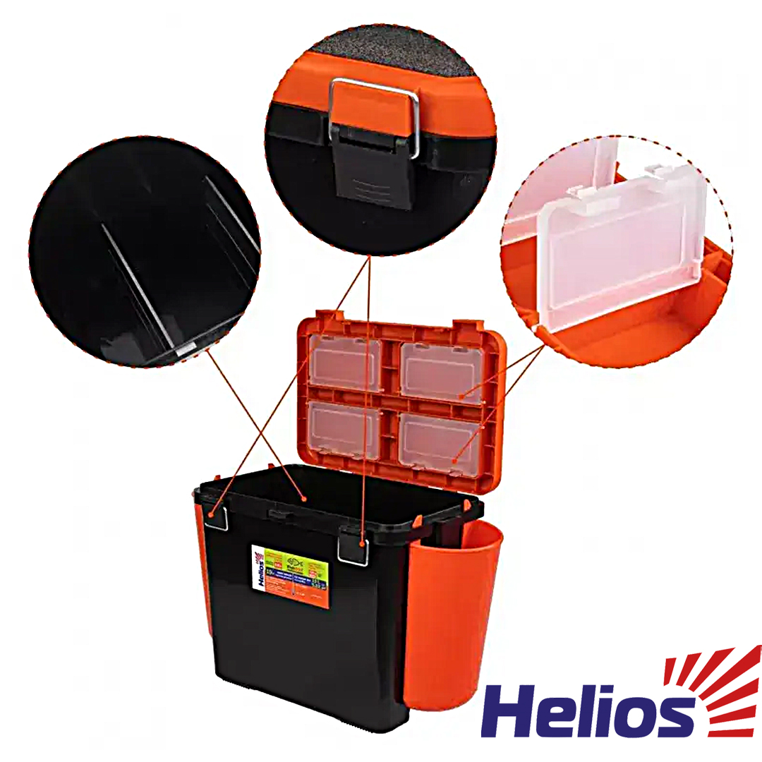 Ящик зима Helios FishBox односекционный 19L 10