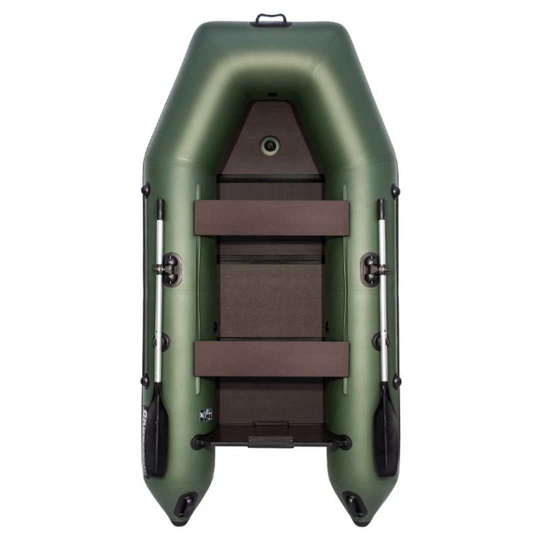 Лодка Аква Моторная 2900 Слань книжка киль зеленый 00