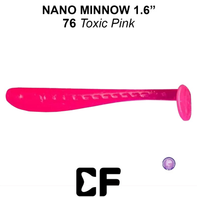 Виброхвост CF Nano Minnow 1.6" (6-40-76-6 UV toxic pink Кальмар)