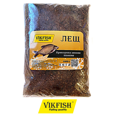 Прикормка Vikfish зимняя увлажненная 1000гр. (лещ красный анис ваниль)