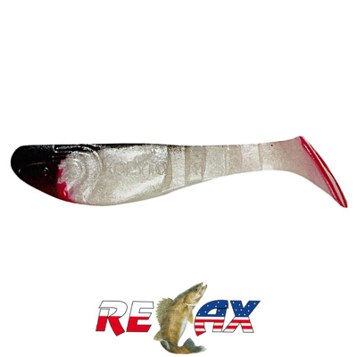 Виброхвост Relax Kopyto 3.0" Standart (S008R black white pearl)