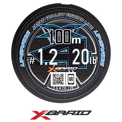 Плетеный шнур X-Braid (YGK) Upgrade X4 100м (#1,2 (0,185), 20lb (9,00кг))