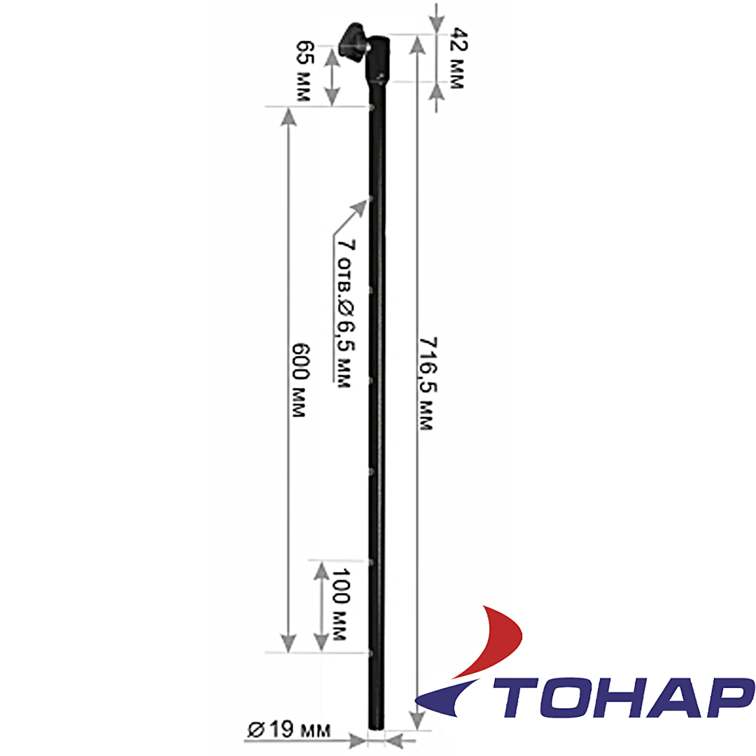 Удлинитель адаптера ледобура (Тонар) под шуруповерт УА-800 (Торнадо) 02