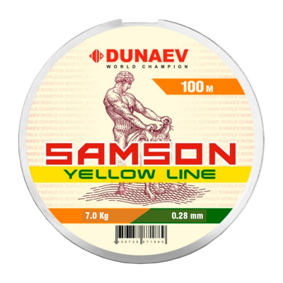 Леска Dunaev Samson Yellow 100м (0,28, 7,0kg)