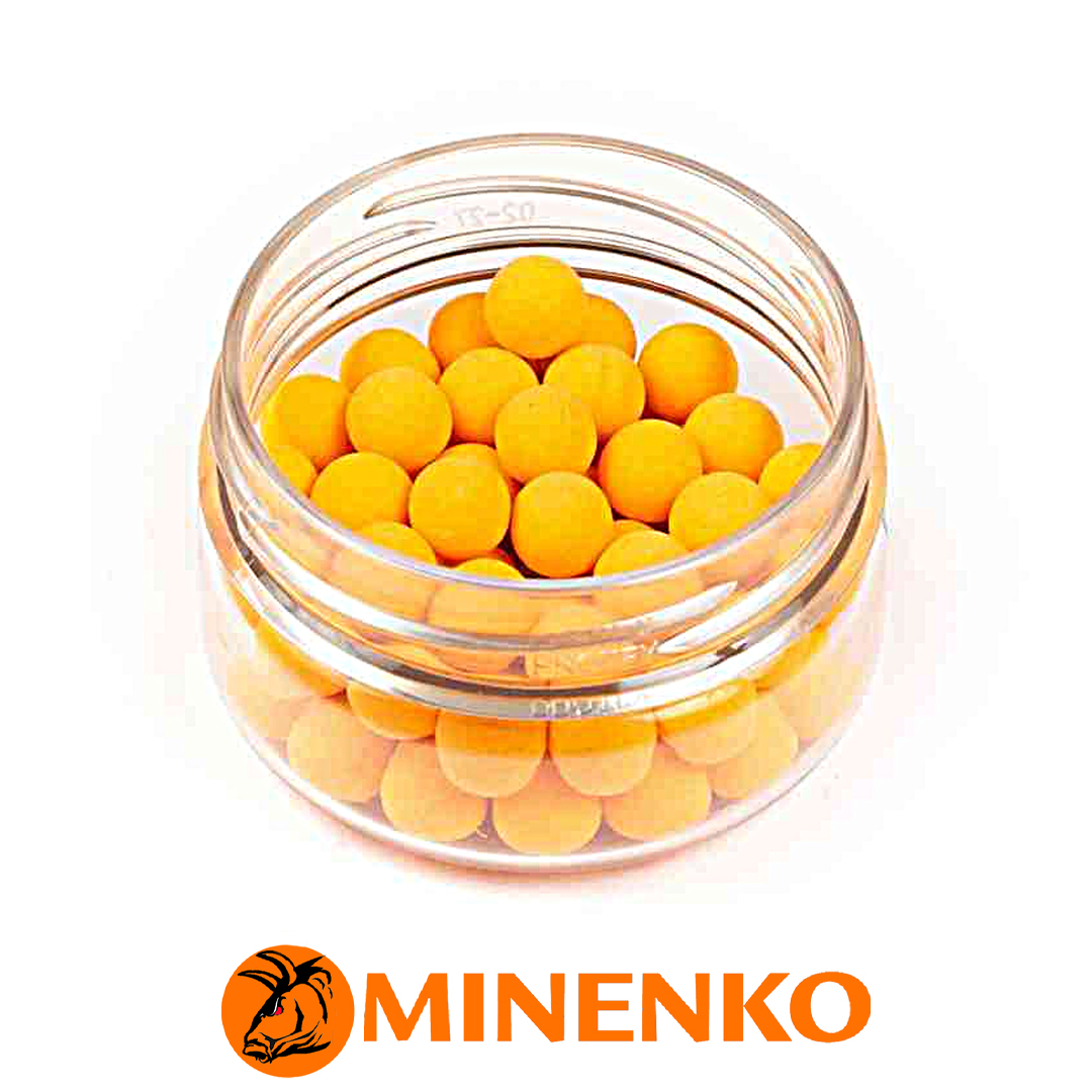 Бойлы Minenko Pop-Up плавающие 10мм (Mandarine) 01
