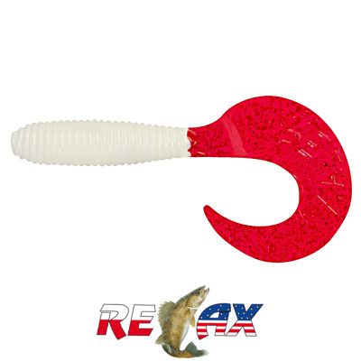 Твистер Relax 4.0" Standart (TS048 red white)
