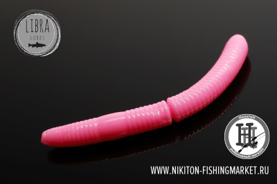 Червь Libra Lures Fatty D'Worm Сыр 65mm (017 bubble gum)