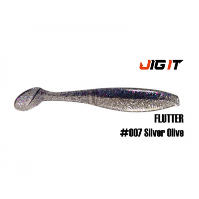 Виброхвост Jig It Flutter 4.4 Squid (007 silver blue)