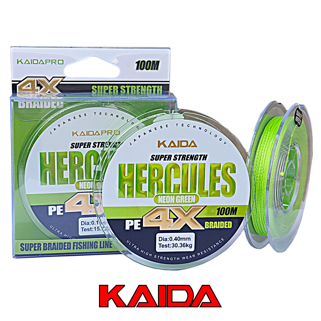 Шнур Kaida Hercules 4X 100м neon green 02