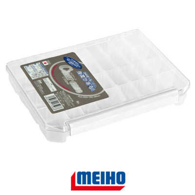 Коробка Meiho Clear Case 1200 (C-1200ND, 255×190×40мм, 4-36отд.+32пер.)