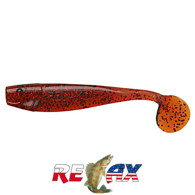 Виброхвост Relax King Shad 4.0" Standart (S298 motor oil-red glitter)