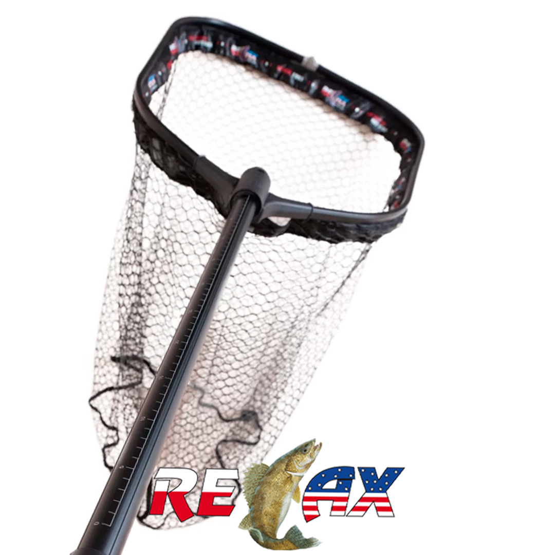 Подсачек Relax складной с прорезиненной сеткой 04