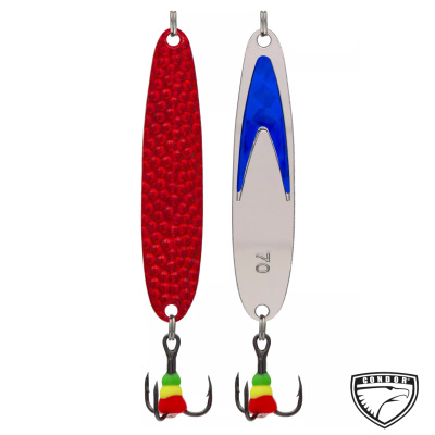 Блесна Condor Судачья 5813 70 (BR серебро синий галстук прыщ красный)