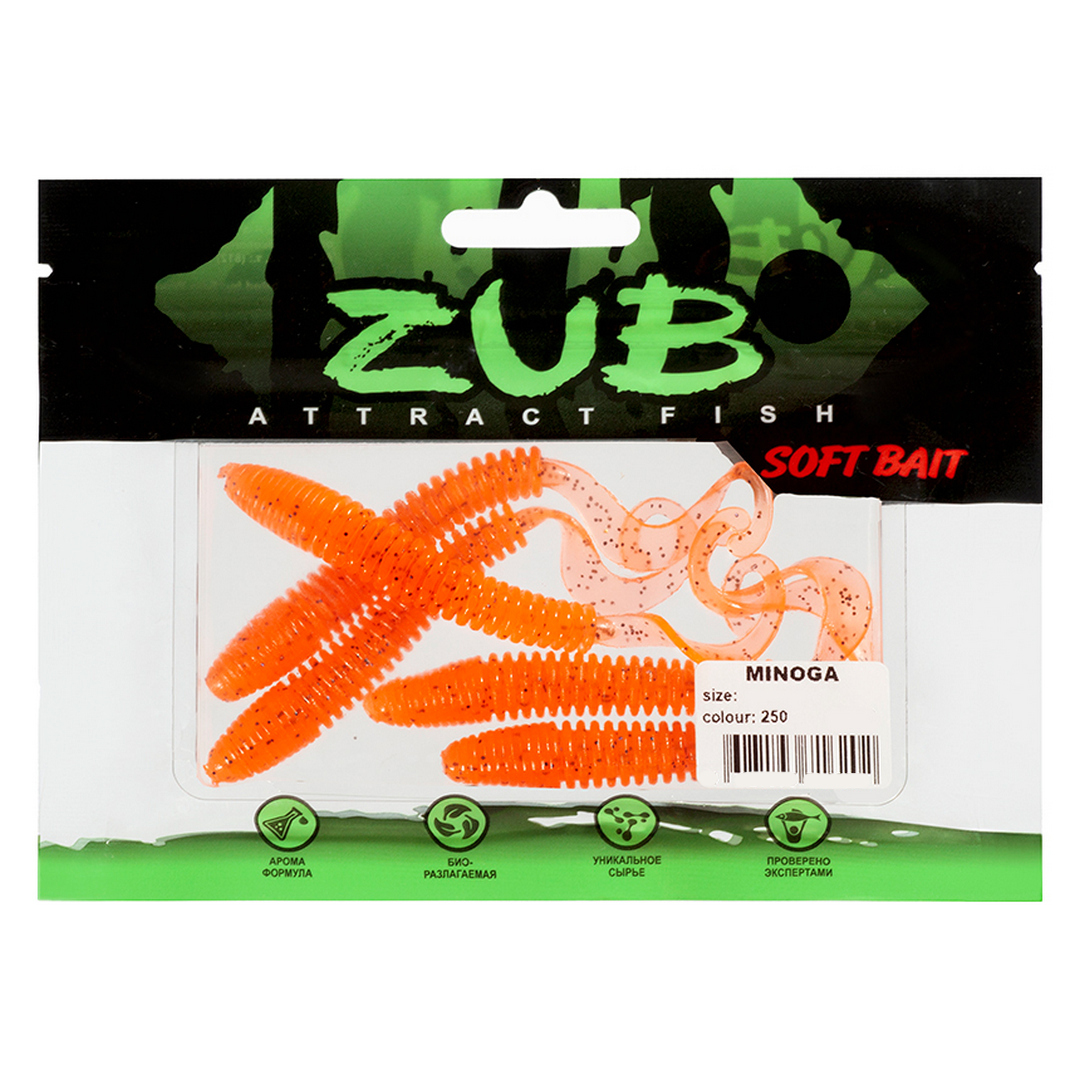Твистер ZUB Minogа 3.0-4.0 250 01