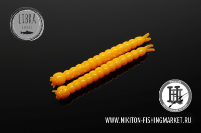 Червь Libra Lures Slight Worm Сыр 38mm (008 dark yellow)