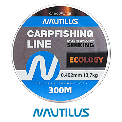 Леска Nautilus Ecology camouflage карповая 300м (0,402, 13,7кг)