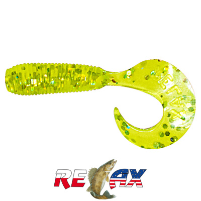 Твистер Relax 2.0" Standart (TS018 chartreuse hologram)