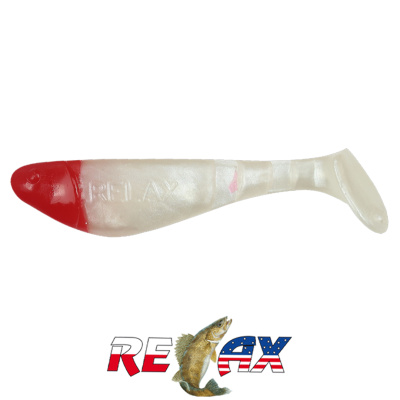 Виброхвост Relax Kopyto 2.5" H (Glowy) (H040 white pearl red)
