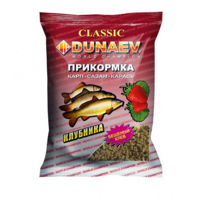Прикормка Dunaev Classic гранулы (карп клубника)