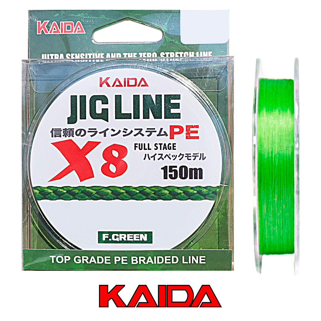 Плетёный шнур Kaida Jig Line 8X 150м Салатовый 01