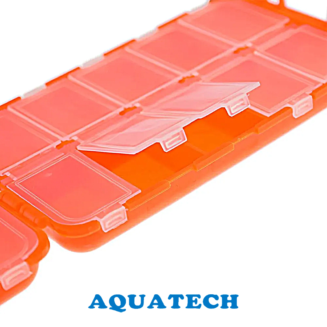Коробка Aquatech двойная 20 ячеек с крышками 04