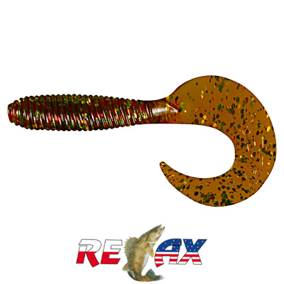 Твистер Relax 4.0" Standart (TS033 motor oil-gold glitter)