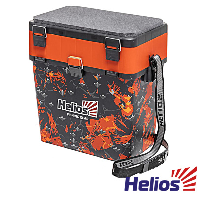 Ящик зимний Helios Shark двухсекционный (2/130кг. 39×26×40см, 19л.оранжевый)