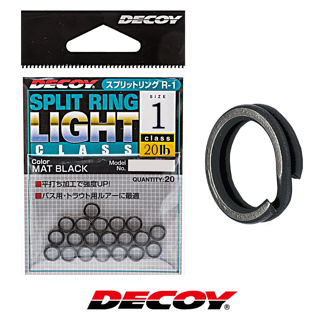 Кольцо заводное Decoy Split Ring (Black) 20