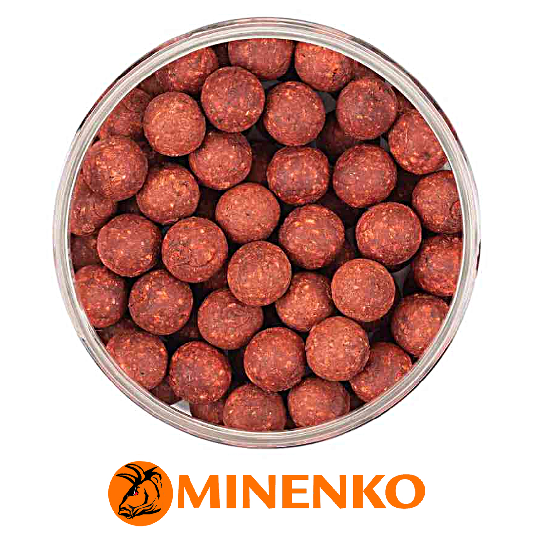 Бойлы Minenko Soluble пылящие насадочные 14мм (Crab & Chilli) 03