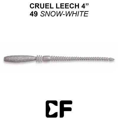 Червь CF Cruel Leech 4.0" (41-100-49-6 snow white Кальмар)