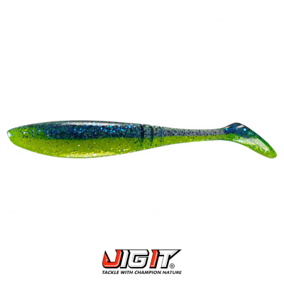 Виброхвост Jig It Bleak 4.0" (003 chartreuse blue)