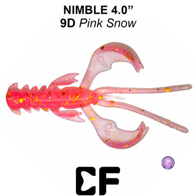 Рак CF Nimble 4.0" (43-100-9d-6 UV pink snow Кальмар)
