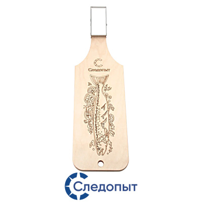 Доска разделочная Следопыт с прищепкой для рыбы (500×150×60мм)